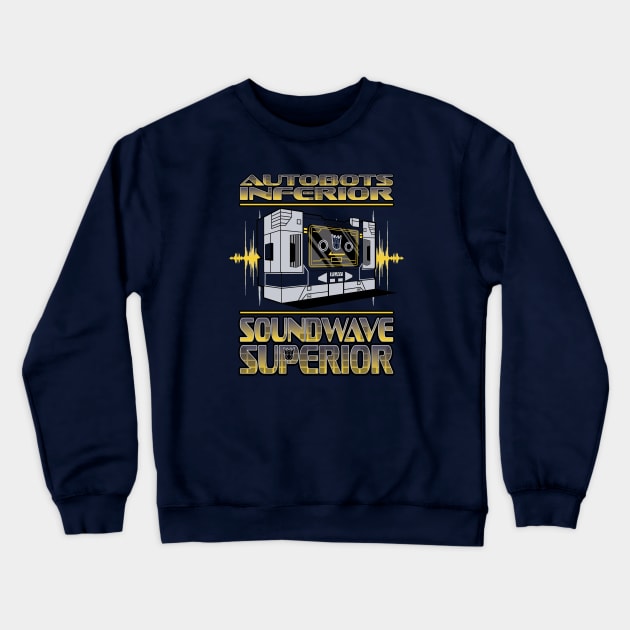 Soundwave Superior Tape Deck Crewneck Sweatshirt by mikerozon